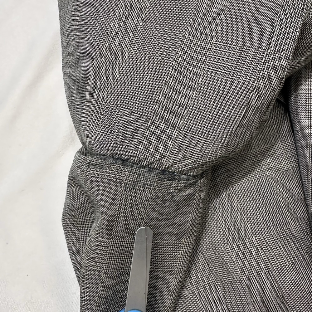 Jos. A. Bank Gray Check Wool Men's Blazer 48 Regular Single-Breasted Two-Button - Picture 14 of 15